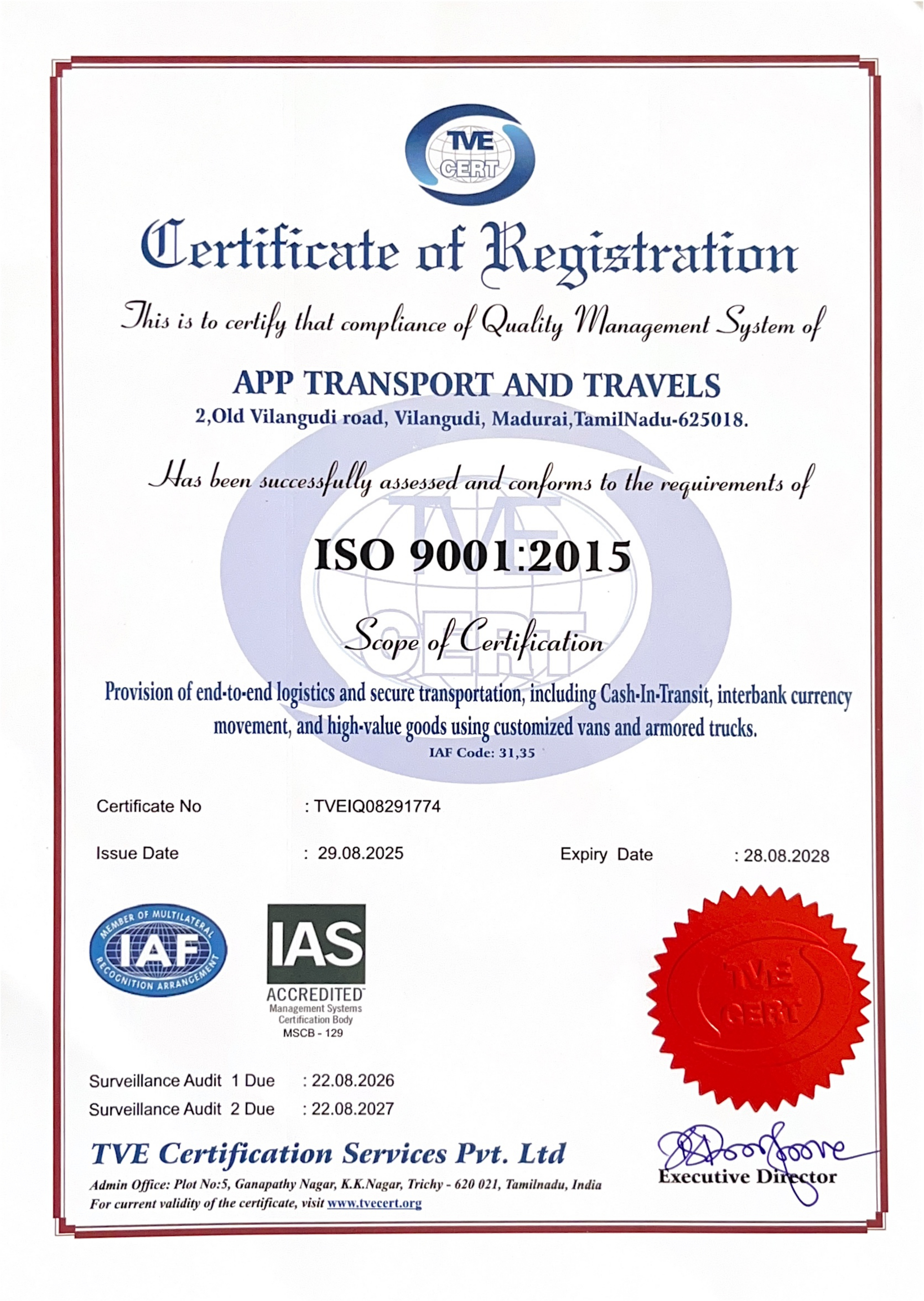 ISO Certificate